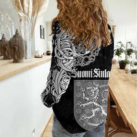 Finland Vikings Culture Women Casual Shirt Suomi Viking Ships