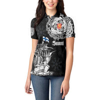 Finland Vikings Culture Women Polo Shirt Suomi Viking Ships