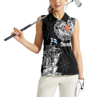 Finland Vikings Culture Women Sleeveless Polo Shirt Suomi Viking Ships