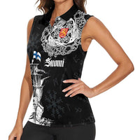 Finland Vikings Culture Women Sleeveless Polo Shirt Suomi Viking Ships