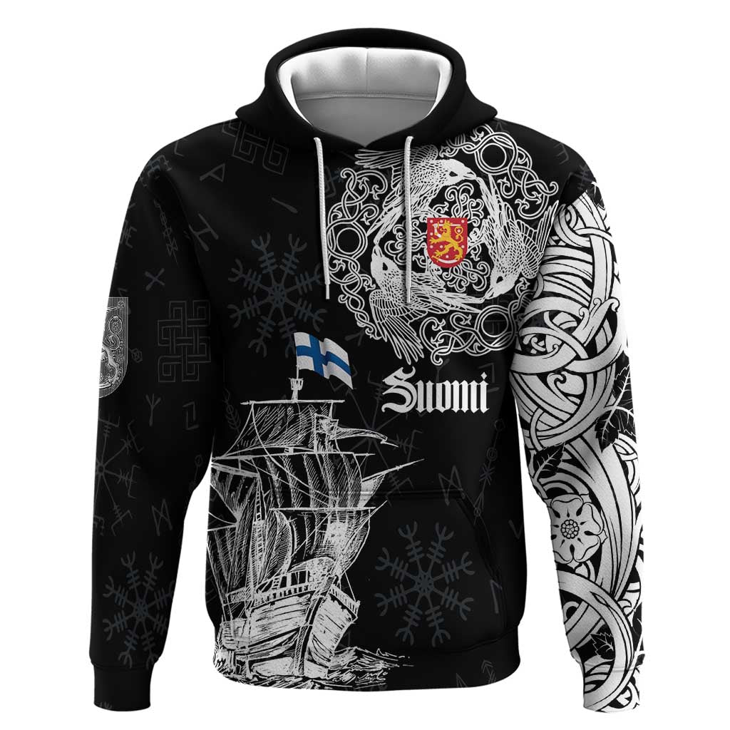 Finland Vikings Culture Zip Hoodie Suomi Viking Ships