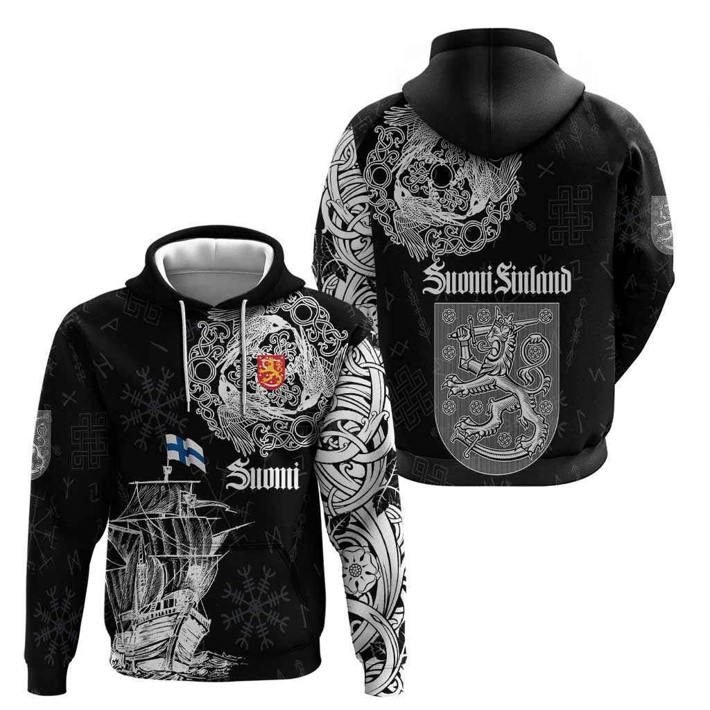 Finland Vikings Culture Zip Hoodie Suomi Viking Ships