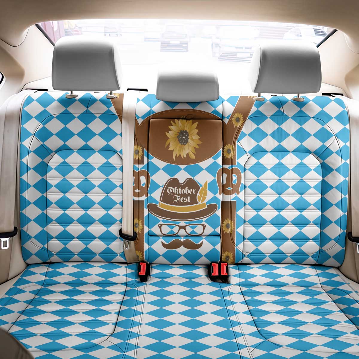 Germany Oktoberfest Back Car Seat Cover Lederhosen Costume