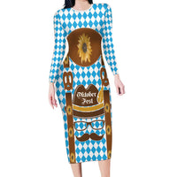 Germany Oktoberfest Family Matching Long Sleeve Bodycon Dress and Hawaiian Shirt Lederhosen Costume