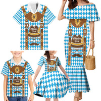 Germany Oktoberfest Family Matching Mermaid Dress and Hawaiian Shirt Lederhosen Costume