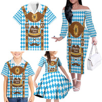 Germany Oktoberfest Family Matching Off The Shoulder Long Sleeve Dress and Hawaiian Shirt Lederhosen Costume