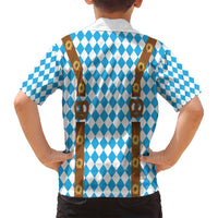 Germany Oktoberfest Family Matching Off Shoulder Short Dress and Hawaiian Shirt Lederhosen Costume