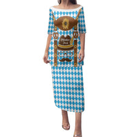 Germany Oktoberfest Family Matching Puletasi and Hawaiian Shirt Lederhosen Costume