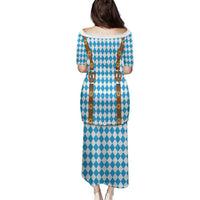 Germany Oktoberfest Family Matching Puletasi and Hawaiian Shirt Lederhosen Costume