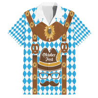 Germany Oktoberfest Family Matching Short Sleeve Bodycon Dress and Hawaiian Shirt Lederhosen Costume