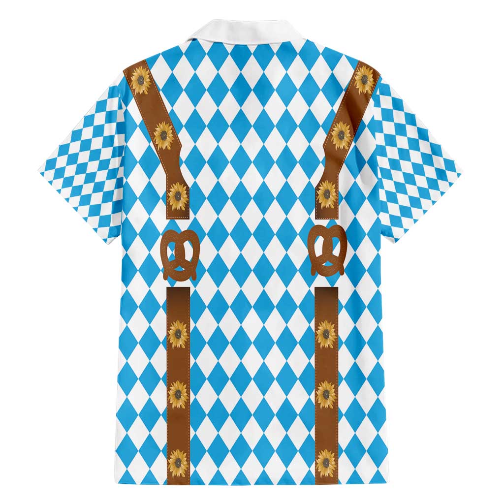 Germany Oktoberfest Family Matching Short Sleeve Bodycon Dress and Hawaiian Shirt Lederhosen Costume