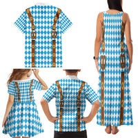 Germany Oktoberfest Family Matching Tank Maxi Dress and Hawaiian Shirt Lederhosen Costume