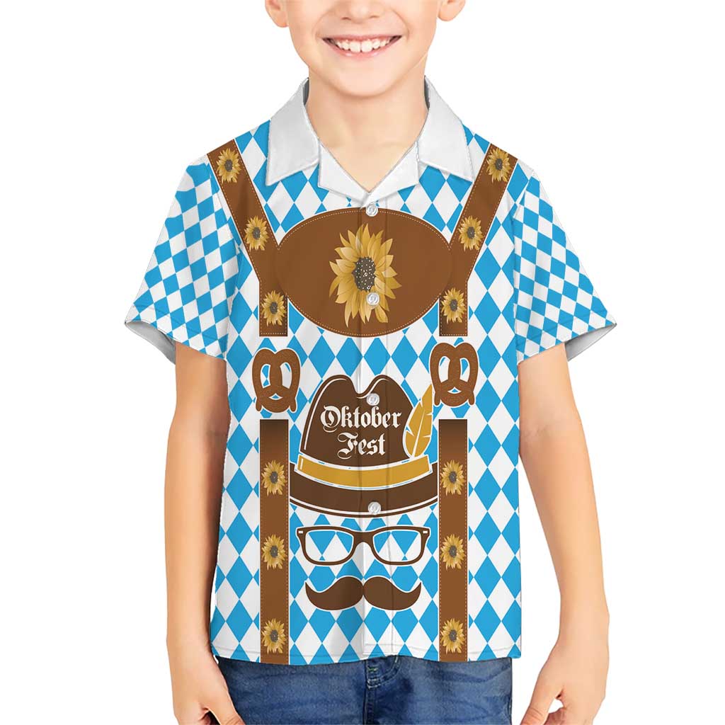 Germany Oktoberfest Kid Hawaiian Shirt Lederhosen Costume