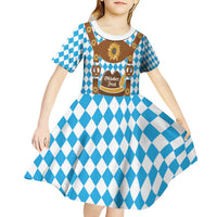 Germany Oktoberfest Kid Short Sleeve Dress Lederhosen Costume