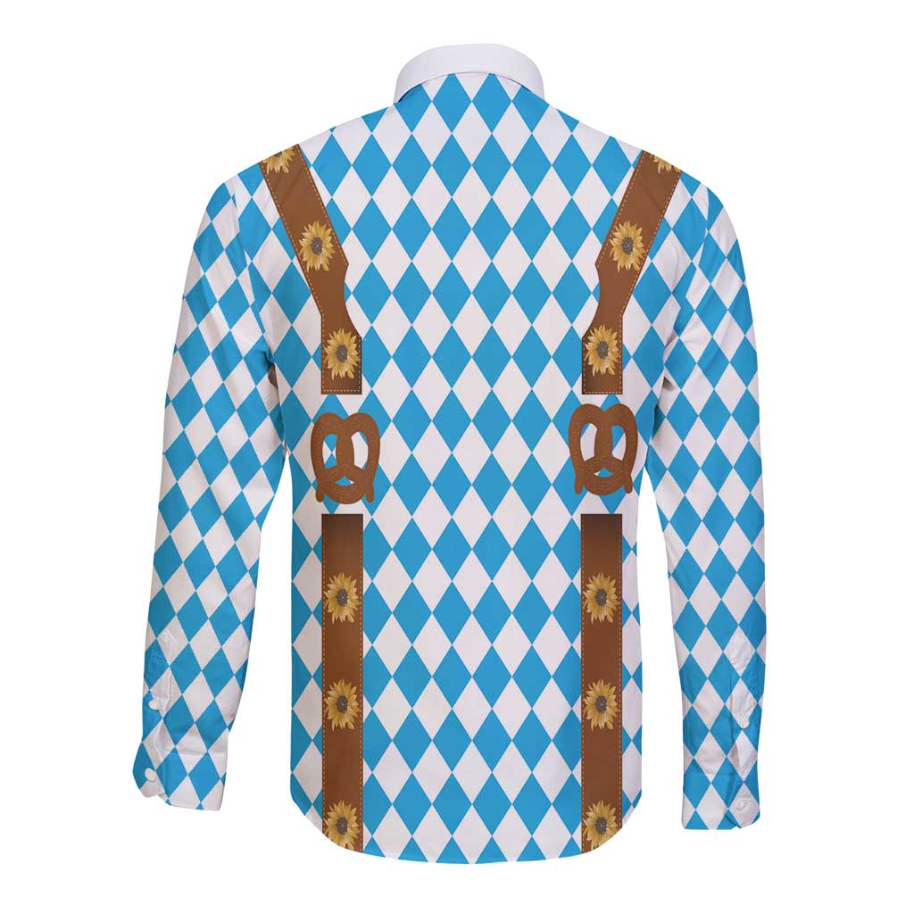 Germany Oktoberfest Long Sleeve Button Shirt Lederhosen Costume