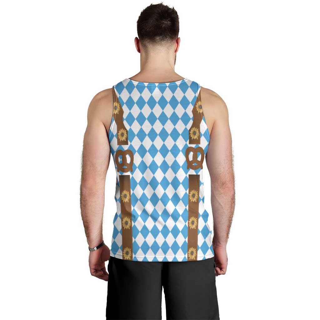 Germany Oktoberfest Men Tank Top Lederhosen Costume