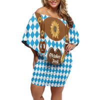 Germany Oktoberfest Off Shoulder Short Dress Lederhosen Costume