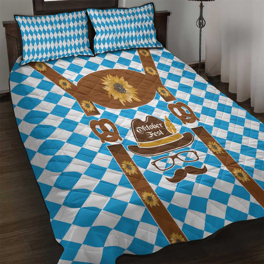 Germany Oktoberfest Quilt Bed Set Lederhosen Costume