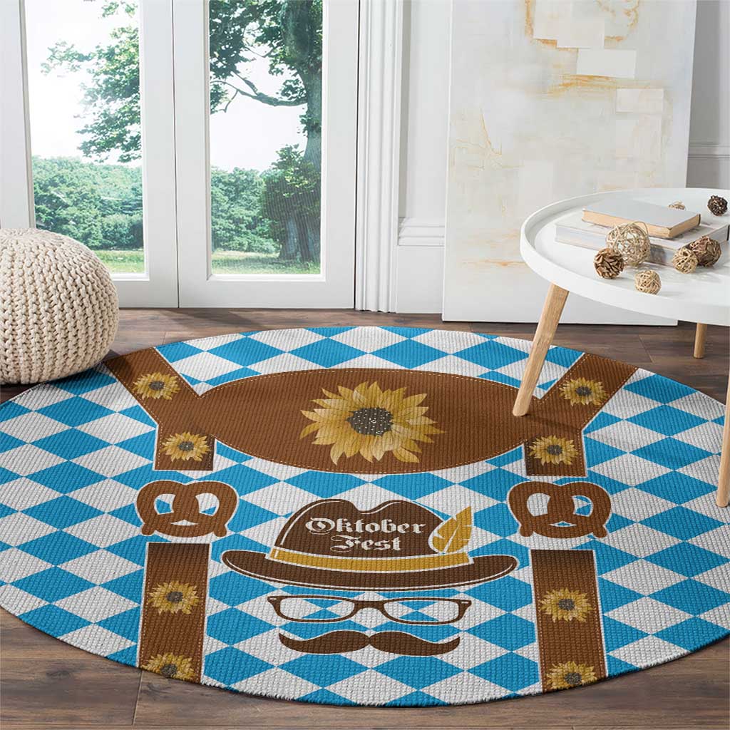 Germany Oktoberfest Round Carpet Lederhosen Costume