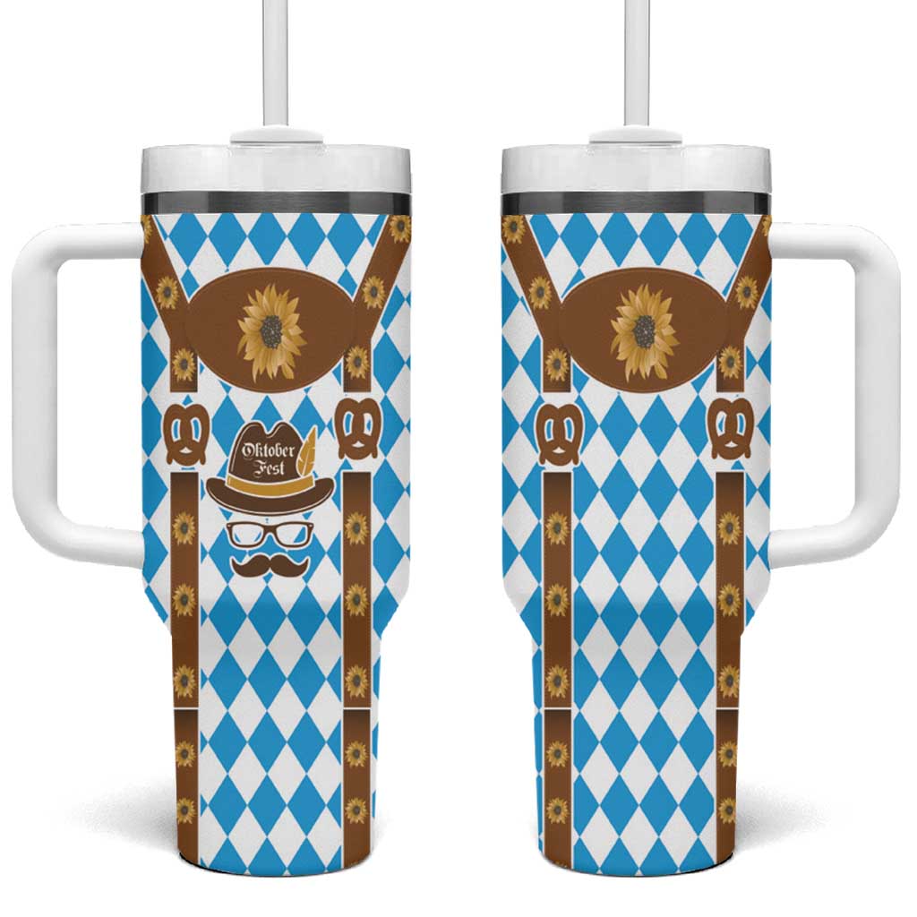 Germany Oktoberfest Tumbler With Handle Lederhosen Costume