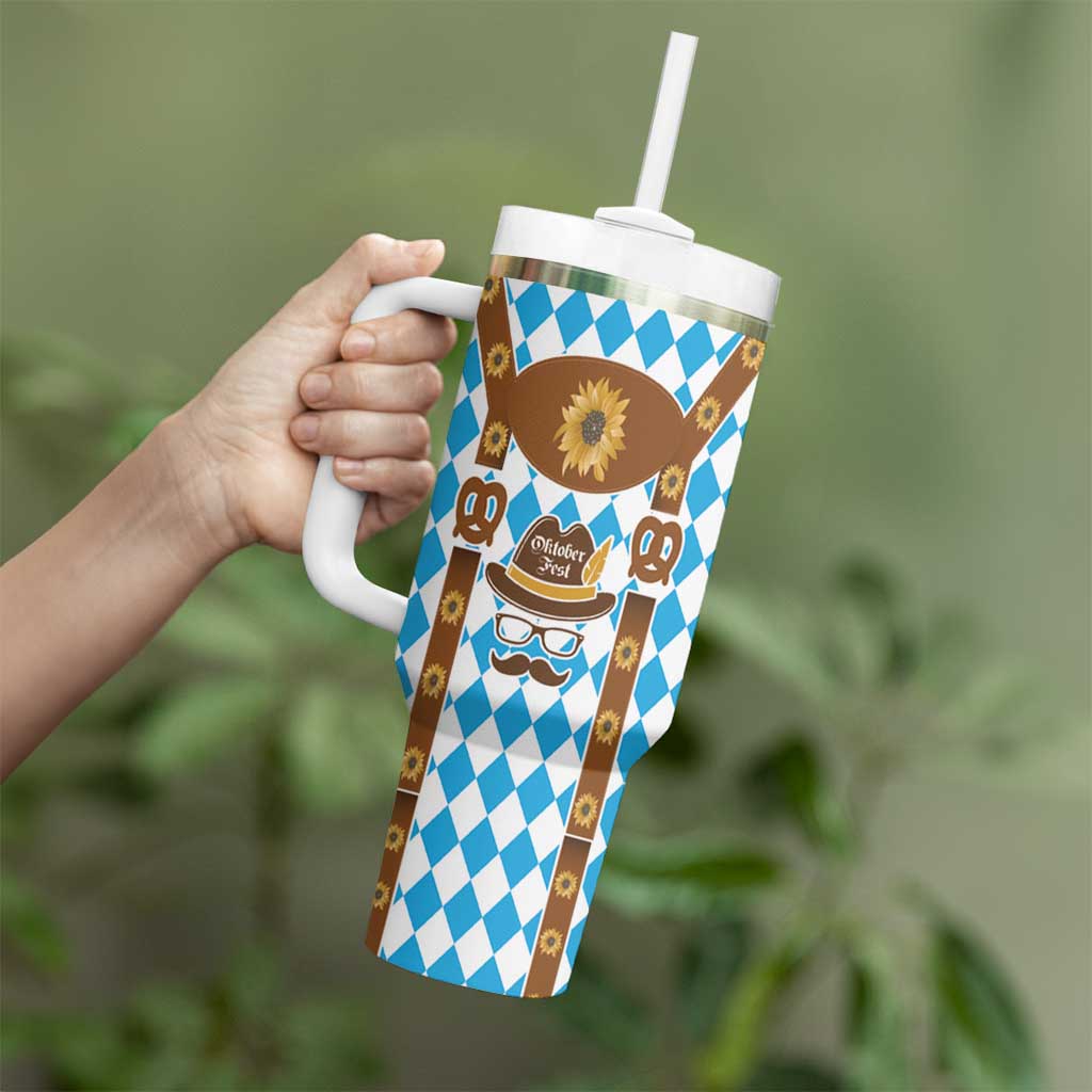 Germany Oktoberfest Tumbler With Handle Lederhosen Costume