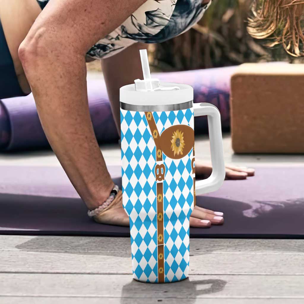 Germany Oktoberfest Tumbler With Handle Lederhosen Costume
