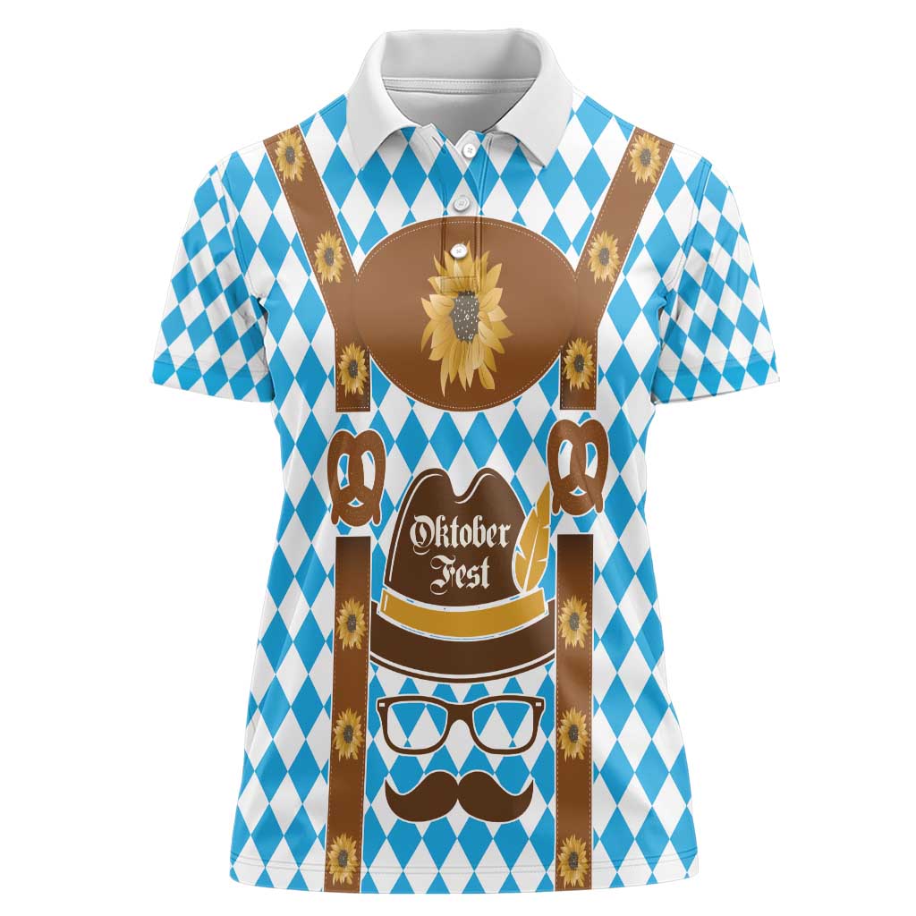 Germany Oktoberfest Women Polo Shirt Lederhosen Costume