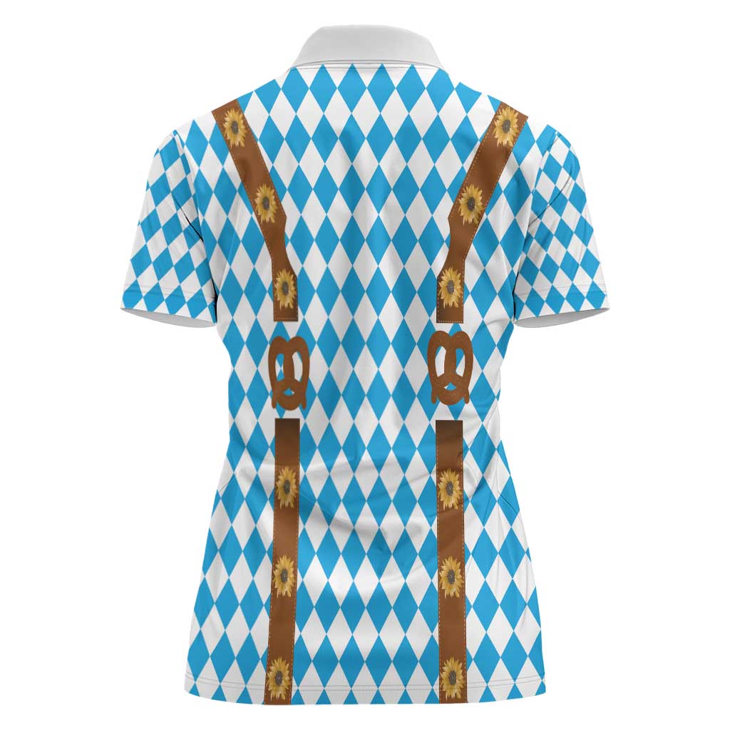 Germany Oktoberfest Women Polo Shirt Lederhosen Costume