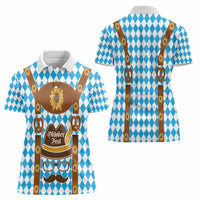 Germany Oktoberfest Women Polo Shirt Lederhosen Costume