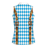 Germany Oktoberfest Women Sleeveless Polo Shirt Lederhosen Costume