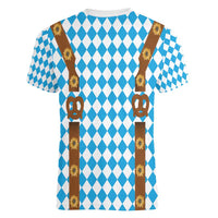 Germany Oktoberfest Women V-Neck T-Shirt Lederhosen Costume