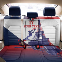 Custom France Basketball Back Car Seat Cover Eiffel Tower Sporty Style