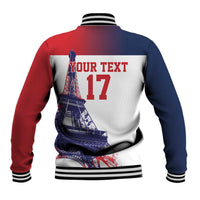 Custom France Basketball Baseball Jacket Eiffel Tower Sporty Style
