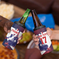 Custom France Basketball 4 in 1 Can Cooler Tumbler Eiffel Tower Sporty Style