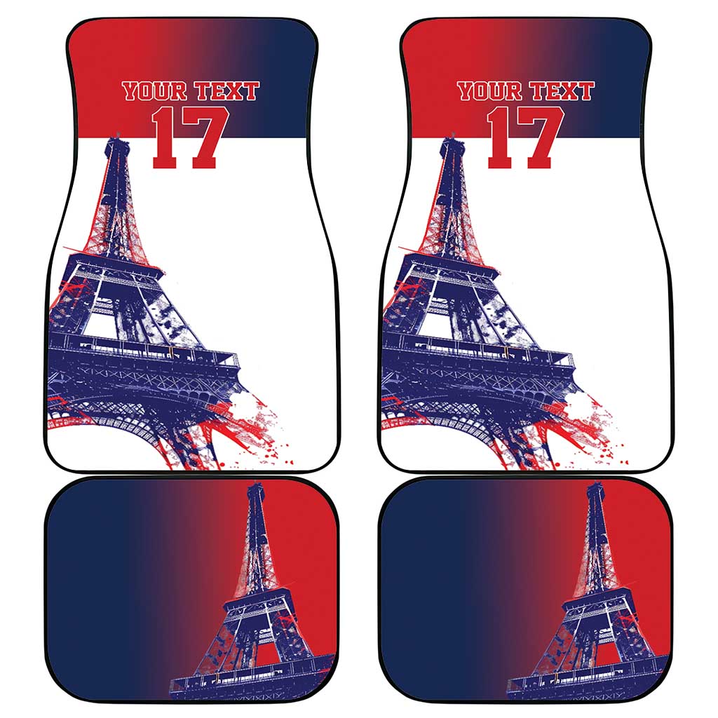 Custom France Basketball Car Mats Eiffel Tower Sporty Style