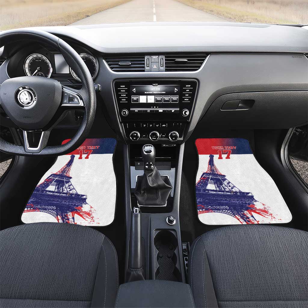 Custom France Basketball Car Mats Eiffel Tower Sporty Style