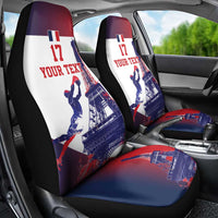 Custom France Basketball Car Seat Cover Eiffel Tower Sporty Style