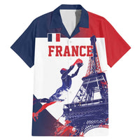Custom France Basketball Family Matching Mermaid Dress and Hawaiian Shirt Eiffel Tower Sporty Style