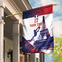 Custom France Basketball Garden Flag Eiffel Tower Sporty Style