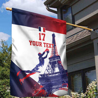 Custom France Basketball Garden Flag Eiffel Tower Sporty Style