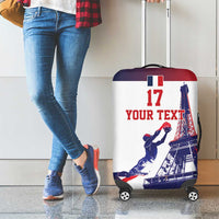 Custom France Basketball Luggage Cover Eiffel Tower Sporty Style