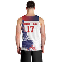 Custom France Basketball Men Tank Top Eiffel Tower Sporty Style