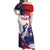 Custom France Basketball Off Shoulder Maxi Dress Eiffel Tower Sporty Style