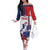 Custom France Basketball Off The Shoulder Long Sleeve Dress Eiffel Tower Sporty Style