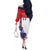 Custom France Basketball Off The Shoulder Long Sleeve Dress Eiffel Tower Sporty Style