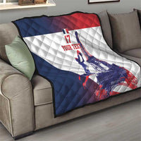 Custom France Basketball Quilt Eiffel Tower Sporty Style