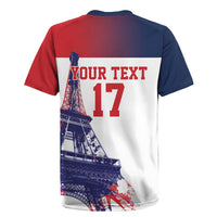 Custom France Basketball Rugby Jersey Eiffel Tower Sporty Style