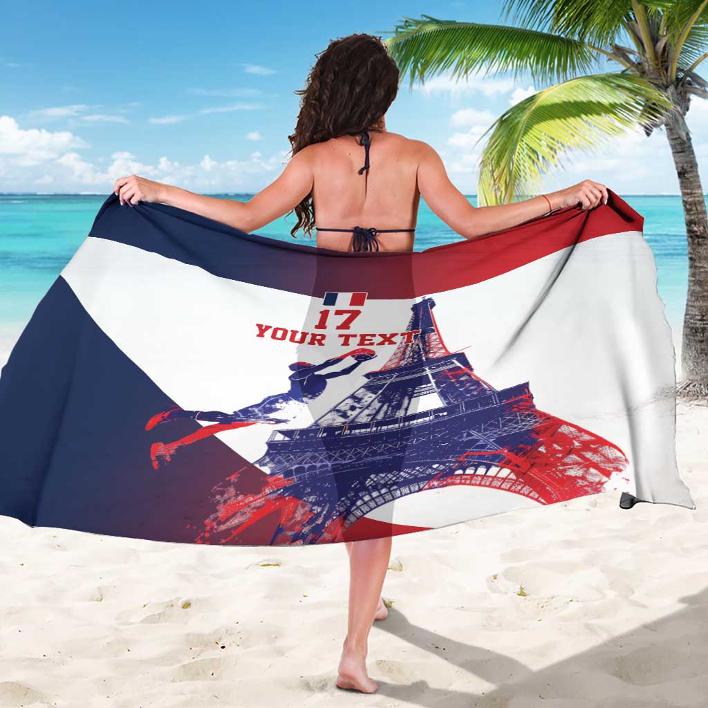 Custom France Basketball Sarong Eiffel Tower Sporty Style