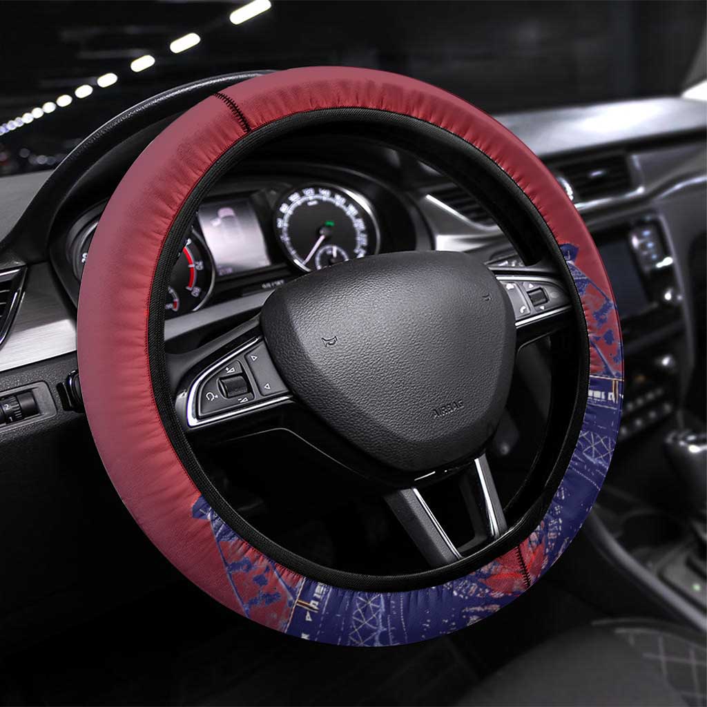 France Basketball Steering Wheel Cover Eiffel Tower Sporty Style