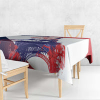 Custom France Basketball Tablecloth Eiffel Tower Sporty Style